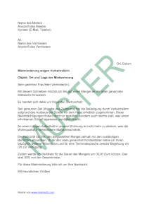 Muster: Mietminderung wegen Verkehrslärm